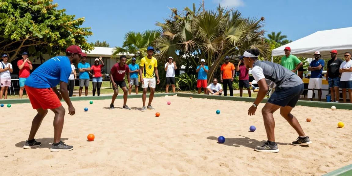 Community members enjoying petanque at fopikotatomohon.org event with vibrant atmosphere.