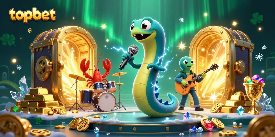 Experience exciting online gaming at topbet with vibrant underwater casino scene featuring lively characters.