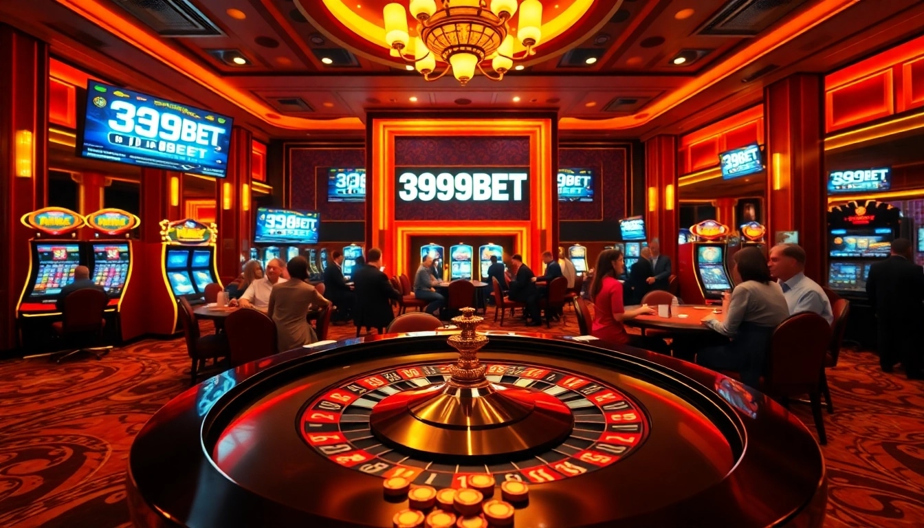 Experience high-stakes excitement at 399BET's luxurious casino with vibrant games and betting options.