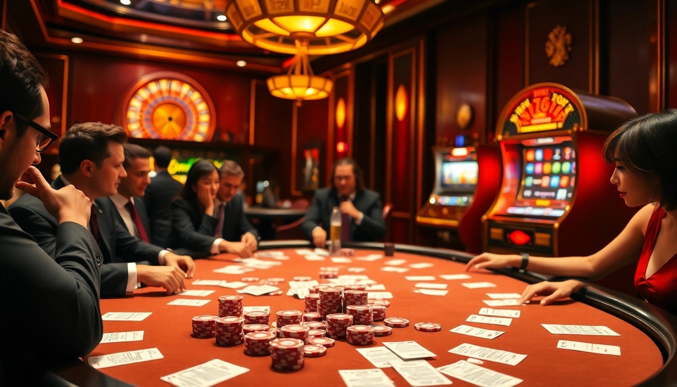 Rallying excitement at a luxury casino with 88i poker chips on a vibrant table.