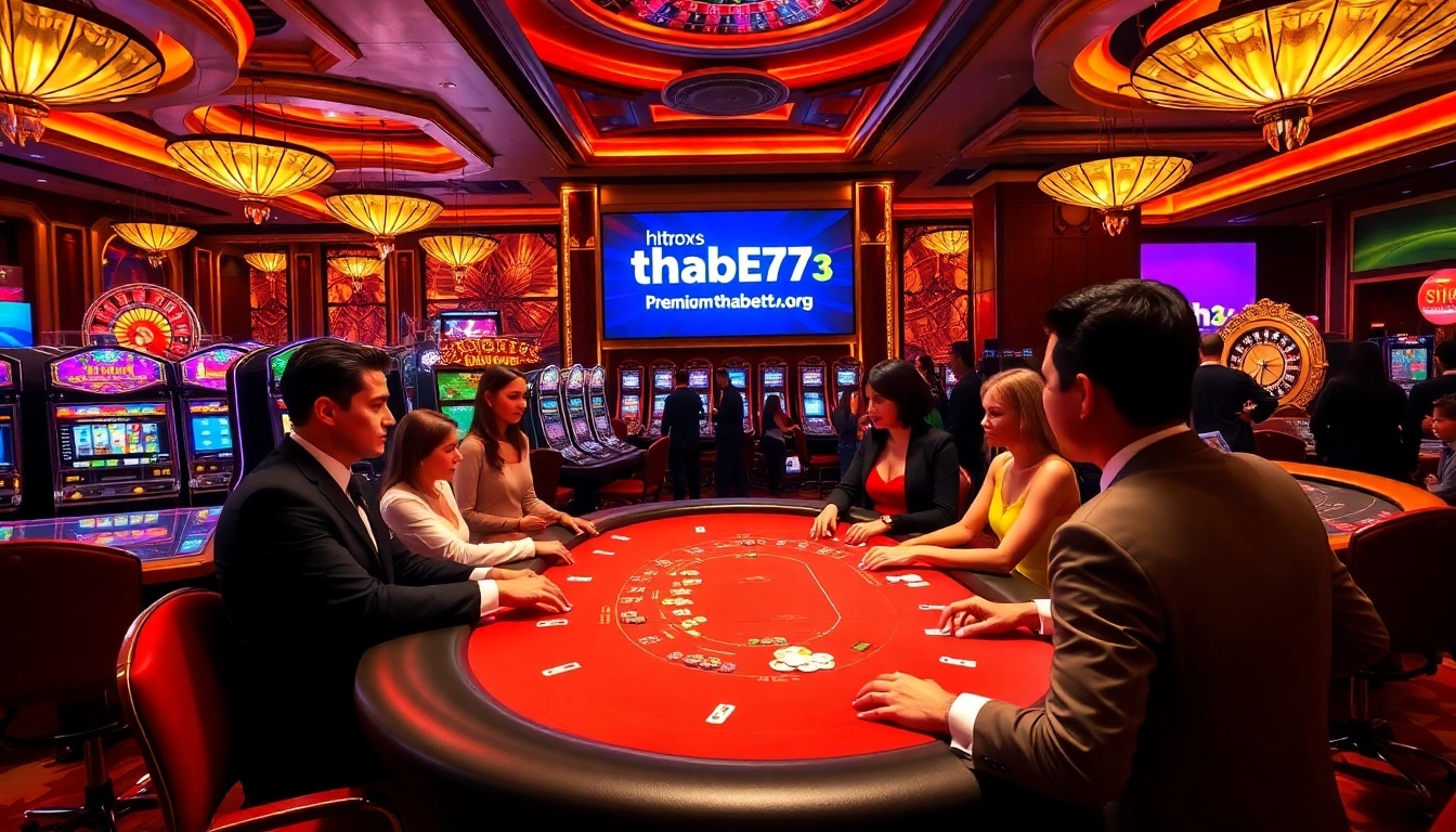 Engage with thrilling gameplay at https://thabet77.org/ in a vibrant casino setting.