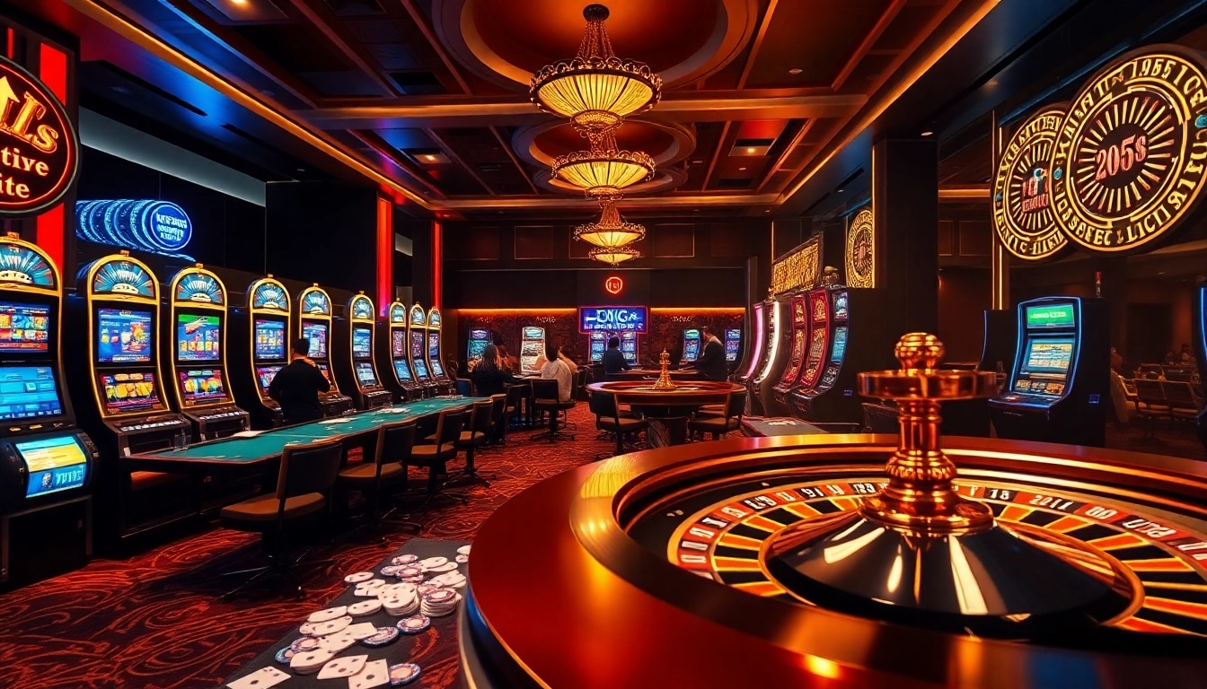 Experience thrilling gameplay at BL555 with vibrant casino tables, exciting slot machines, and engaging players.
