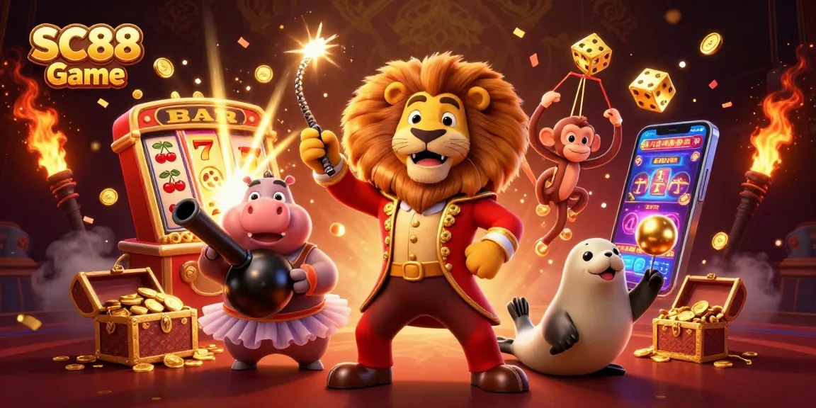 Experience thrilling wins at SC88 Game with vibrant characters and exciting casino elements.