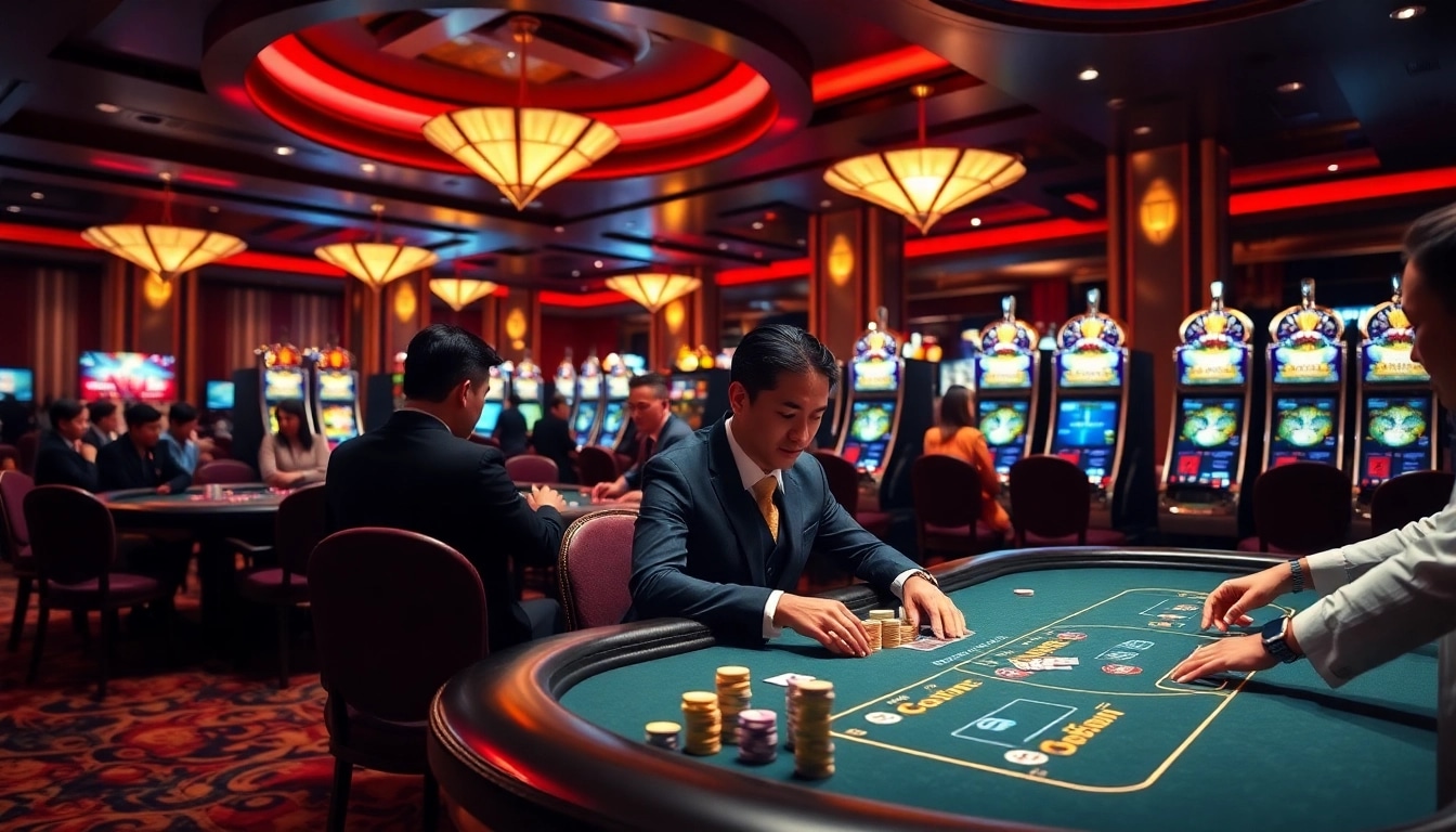 Experience the thrill of fly88 with luxury casino tables, vibrant cards, and engaging gameplay.