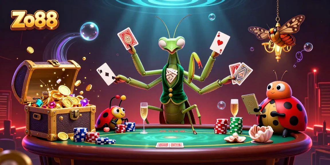Engage in thrilling casino adventures with Zo88's dynamic gaming experience featuring vibrant characters and playful elements.