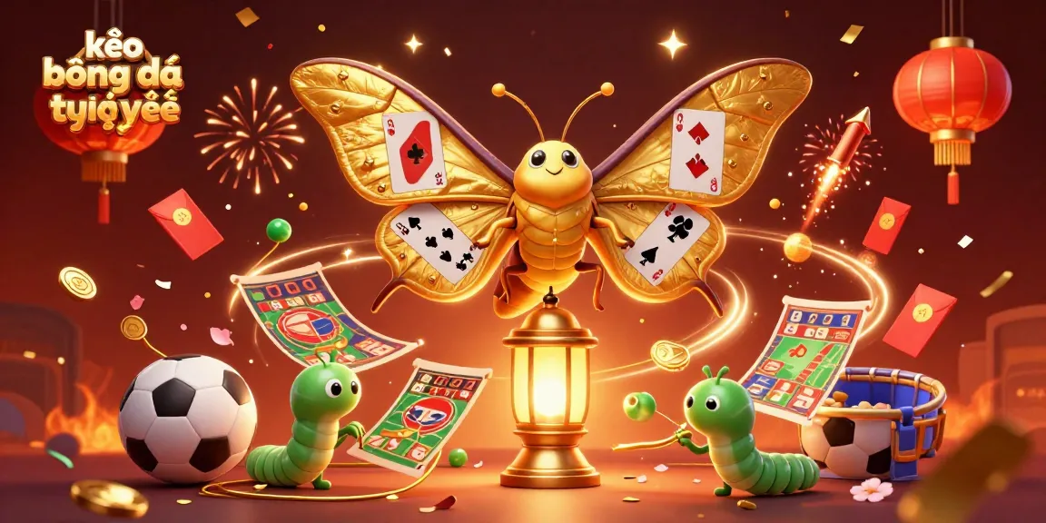 Engage in kèo bóng đá trực tuyến with vibrant representation of a sports betting themed scene featuring an atlas moth and betting elements.