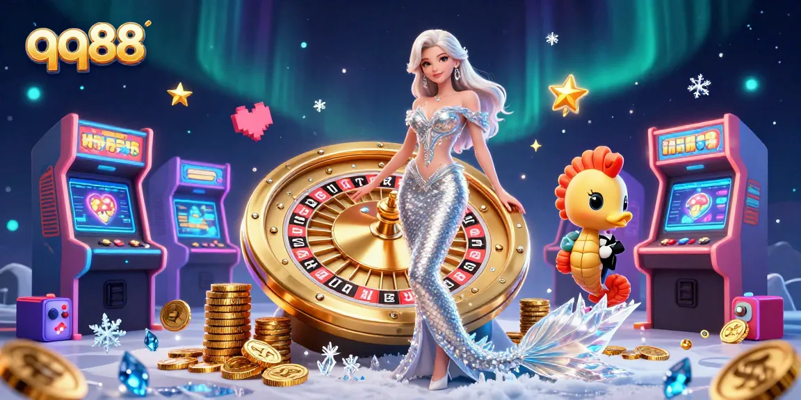 Engage with qq88 by experiencing thrilling casino action alongside a glamorous mermaid and seahorse.