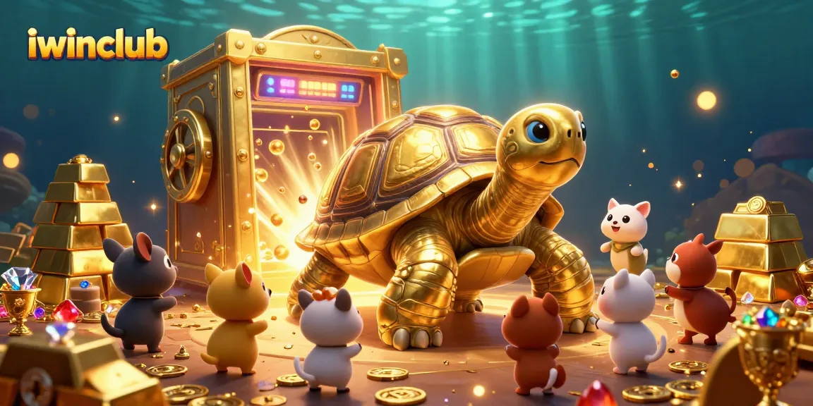 Experience thrilling games at iwinclub with a captivating golden tortoise pinball and treasure ambiance