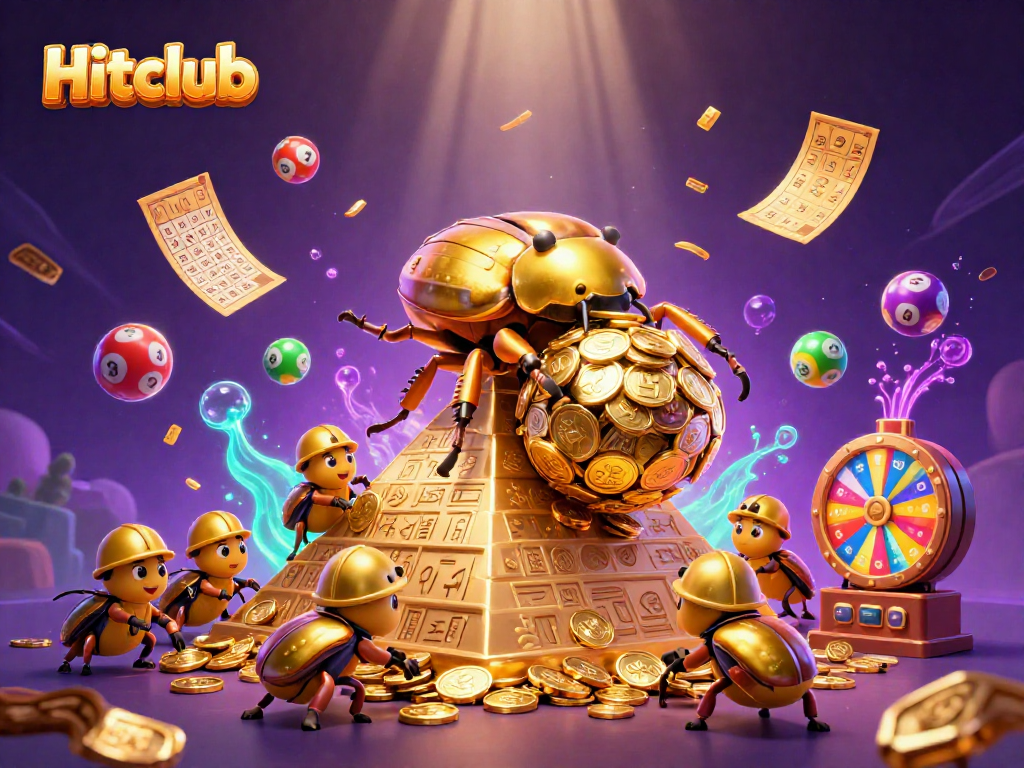 Hitclub offers vibrant casino visuals with 3D characters, lottery elements, and dynamic gameplay.
