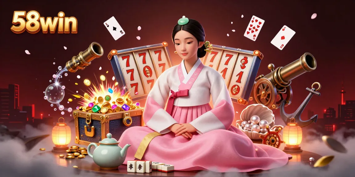 Experience exciting casino slots and vibrant mahjong tiles with 58win in this dynamic scene.