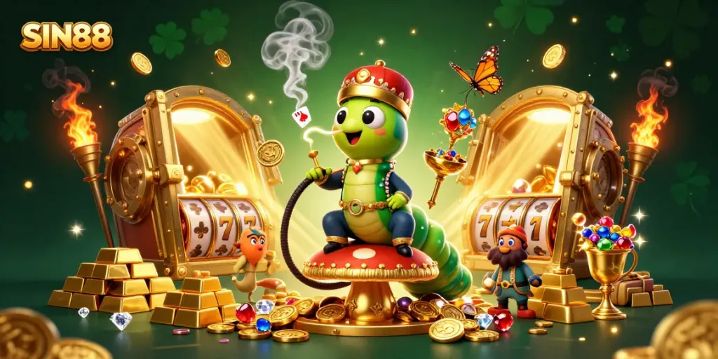 SIN88 players enjoy a vibrant online casino experience with dynamic treasures and animations