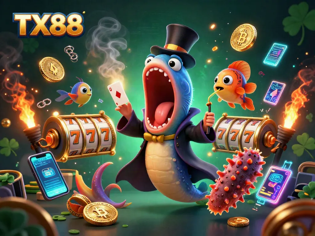 Experience thrilling gambling action with TX88 in a vibrant underwater magic scene.
