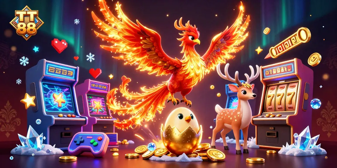 Experience high-stakes gaming and excitement at TT 88 with dynamic casino scenes and vibrant characters.