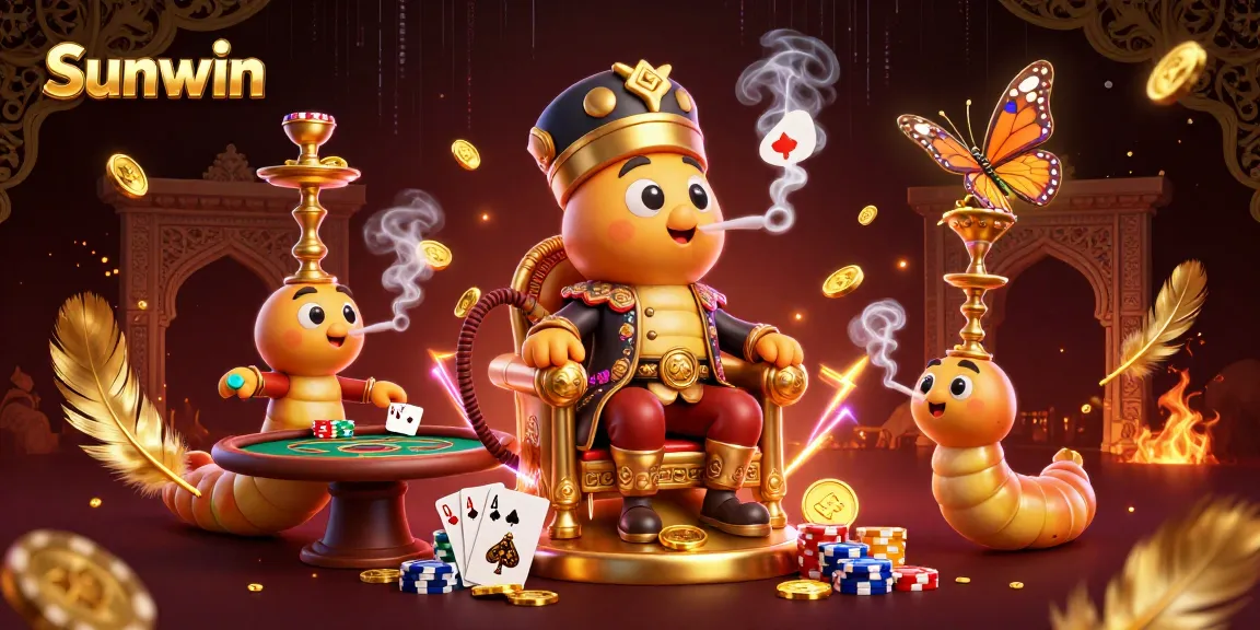 Engage with Sunwin's thrilling poker challenge featuring vibrant casino elements.