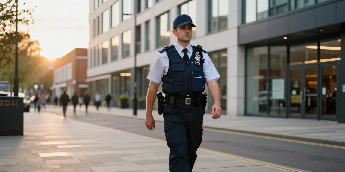 Trusted security guard protecting community assets in London.