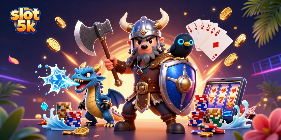 Spin and win with immersive slot 5k action, featuring dynamic gaming elements and vibrant characters.