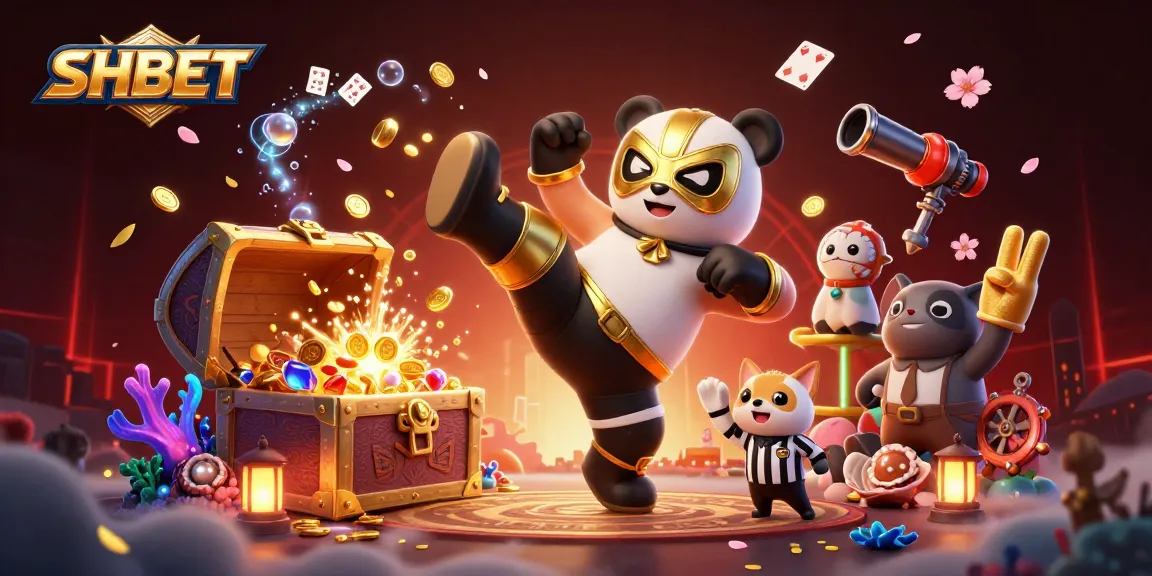 Engage in exciting gameplay at SHBET casino with vibrant animated characters in a thrilling scene.