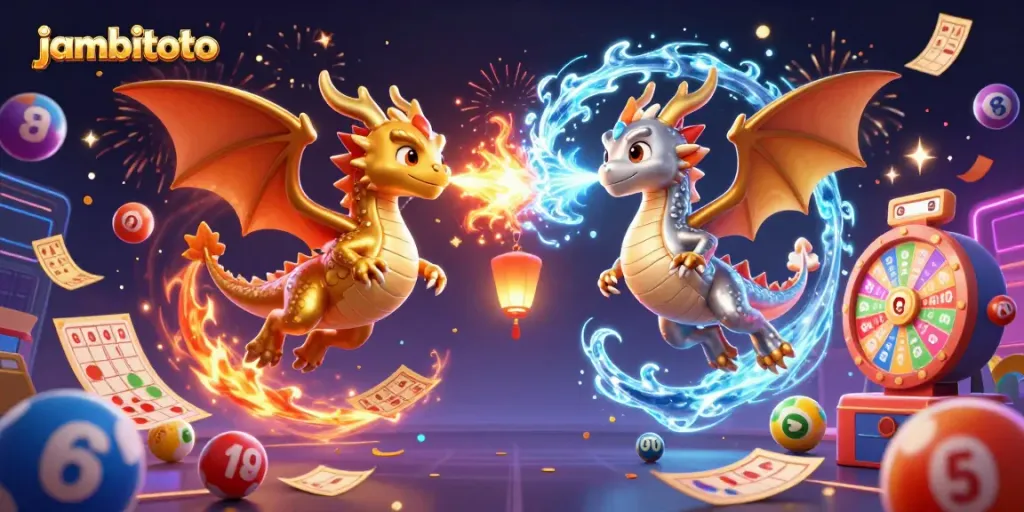 Experience the excitement of jambitoto with vibrant dragons and lottery elements in dynamic play.