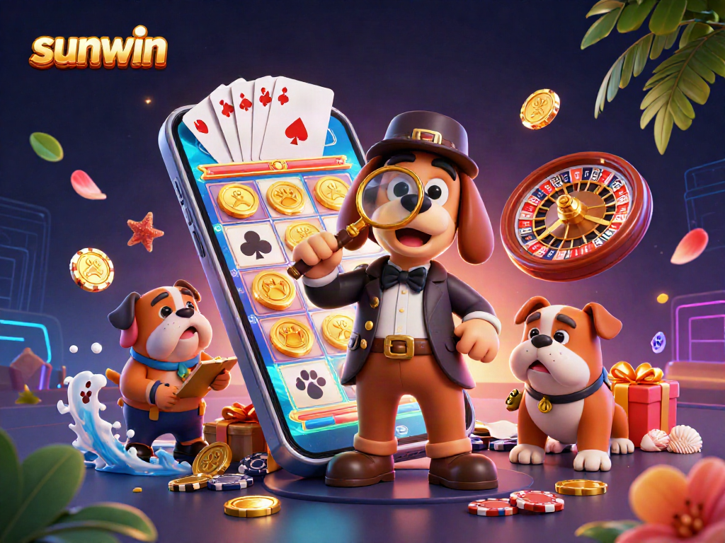 Engage in thrilling slots action with sunwin as the detective uncovers golden poker chip clues.