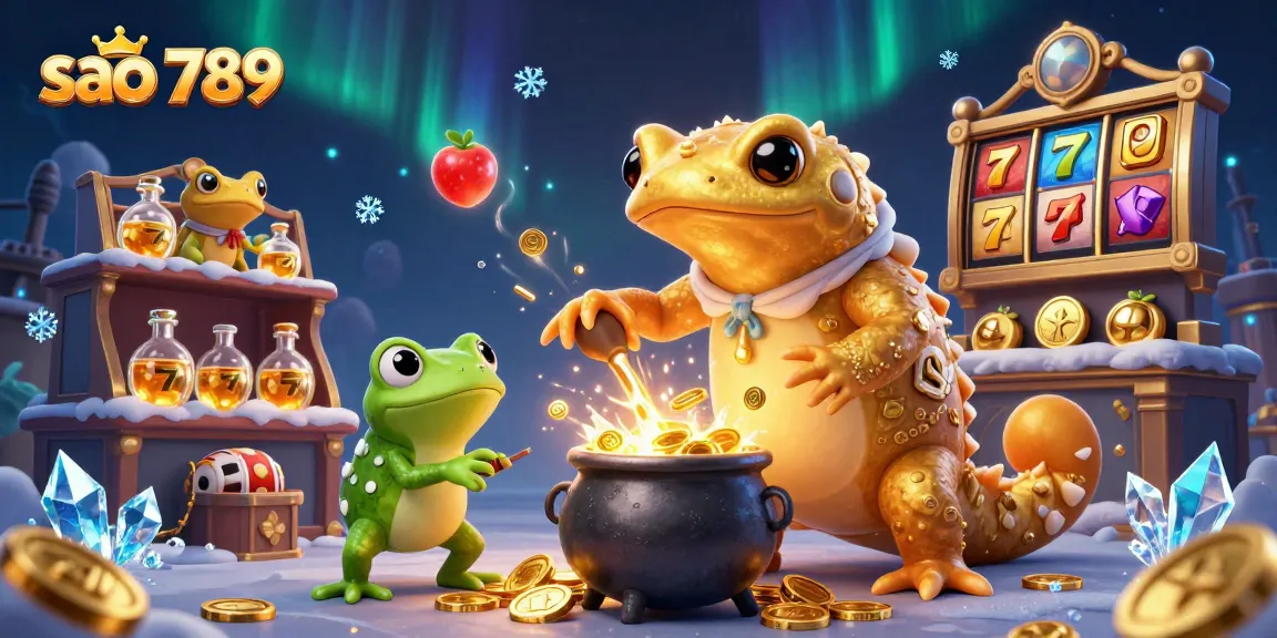 Sao 789 offers exciting slot adventures with gold coins and dynamic reels in a captivating 3D scene.