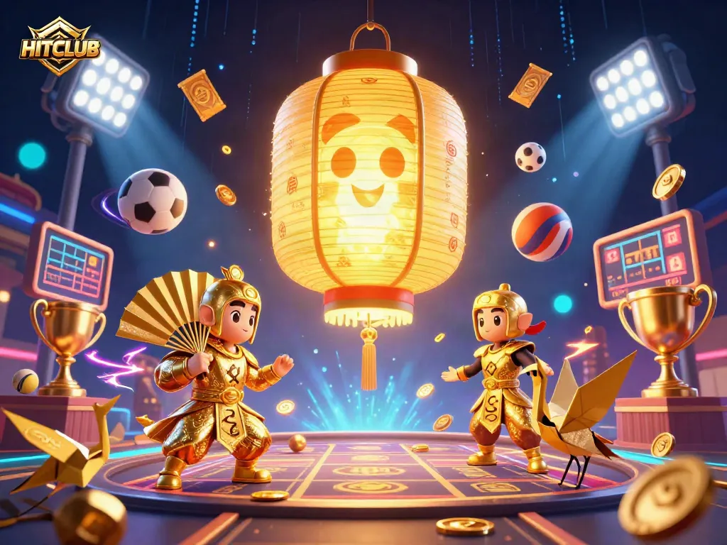 Engage with HITCLUB in this vibrant scene filled with excitement and dynamic gambling elements.