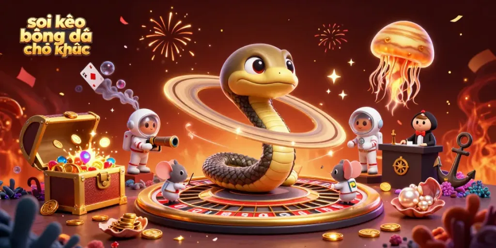 Soi kèo bóng đá chính xác illustrated by adventurous astronaut mice betting on a roulette ring planet