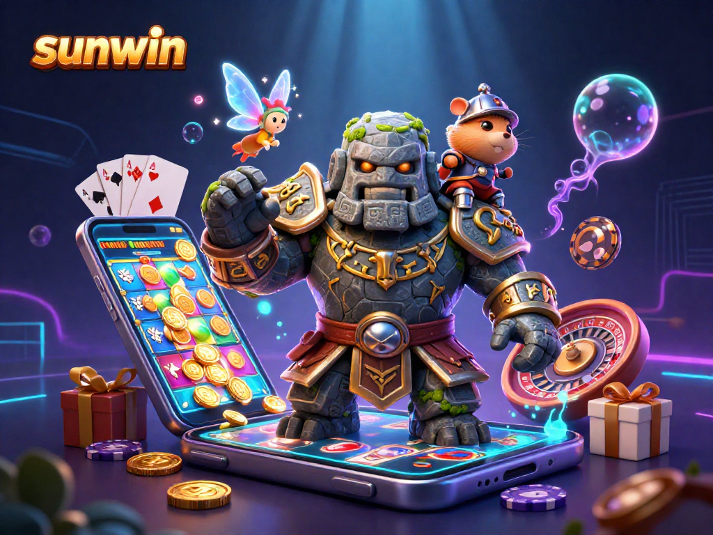 Experience thrilling gameplay with sunwin's dynamic slot machines and gaming features in a magical scene.