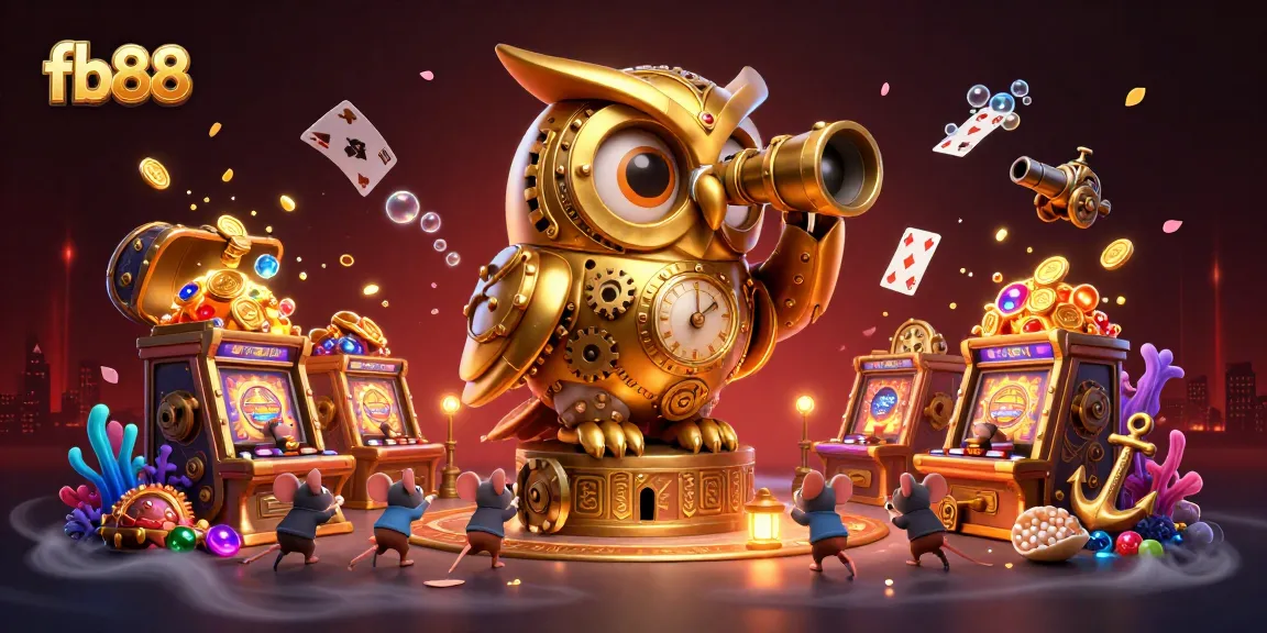 Engage in thrilling casino action with fb88, featuring a golden owl and dynamic gameplay elements.