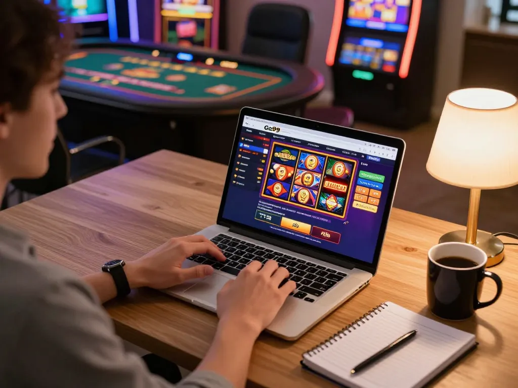 Engaging online gaming session at Go99 casino with vibrant visuals and strategic betting notes