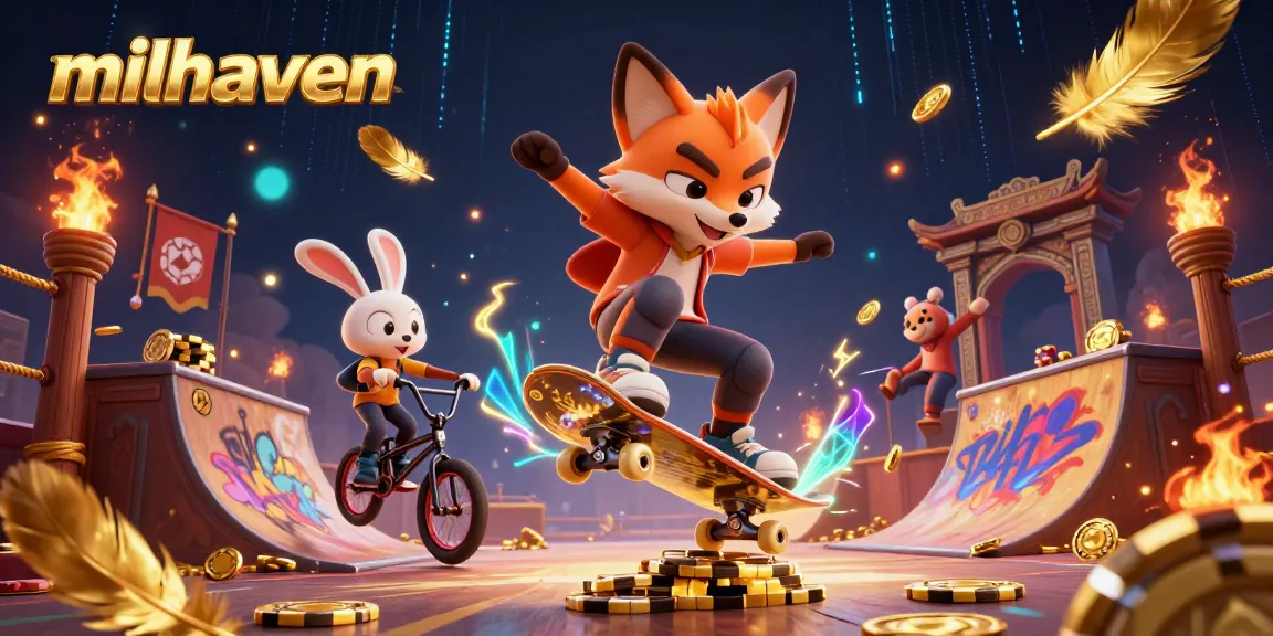 Experience thrilling gameplay at milhaven with dynamic casino characters and vibrant elements.