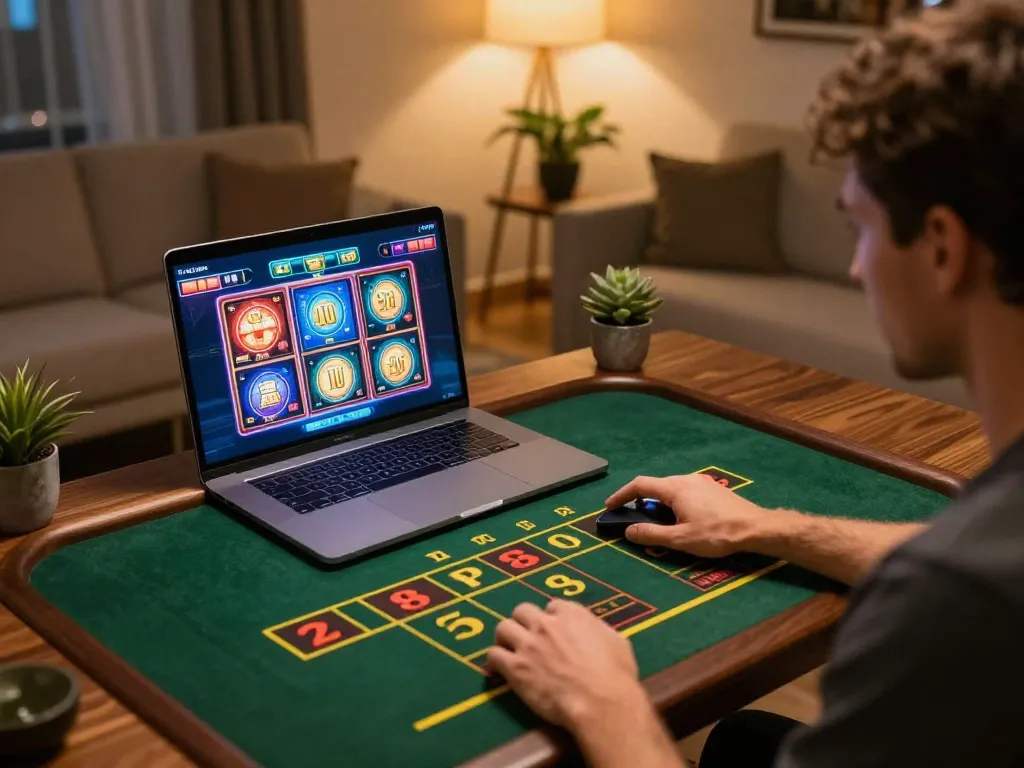 Player enjoying SC88 online casino gaming while placing bets on a vibrant interface