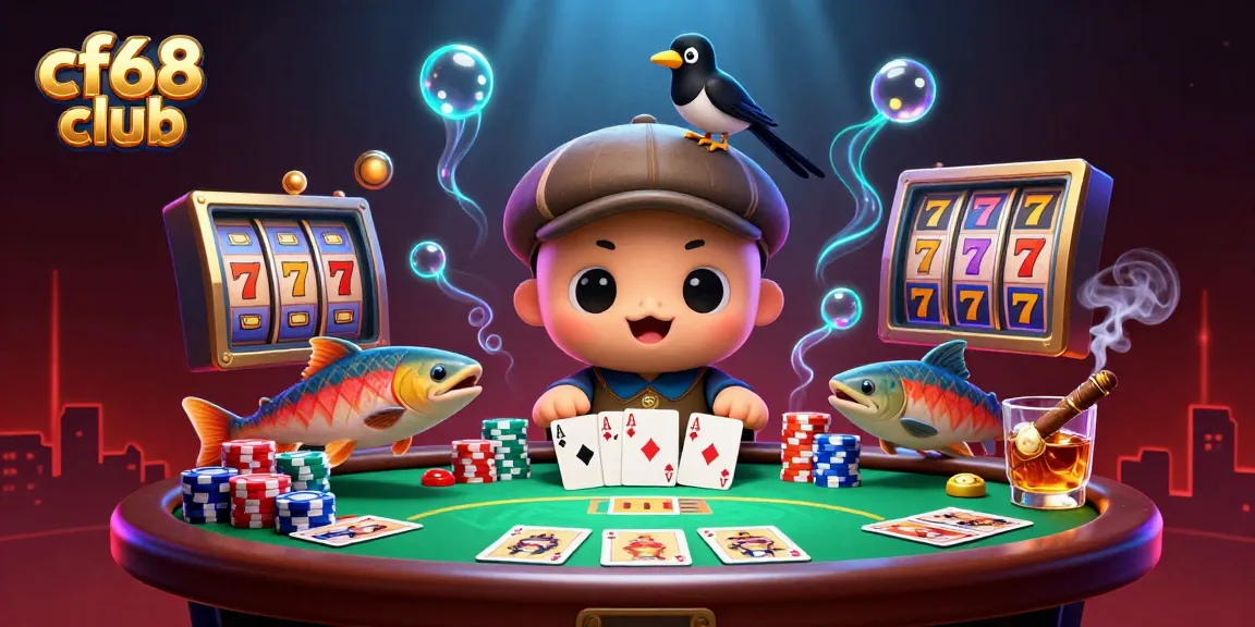 Experience the thrill of gaming at cf68 club with vibrant characters and dynamic casino elements.