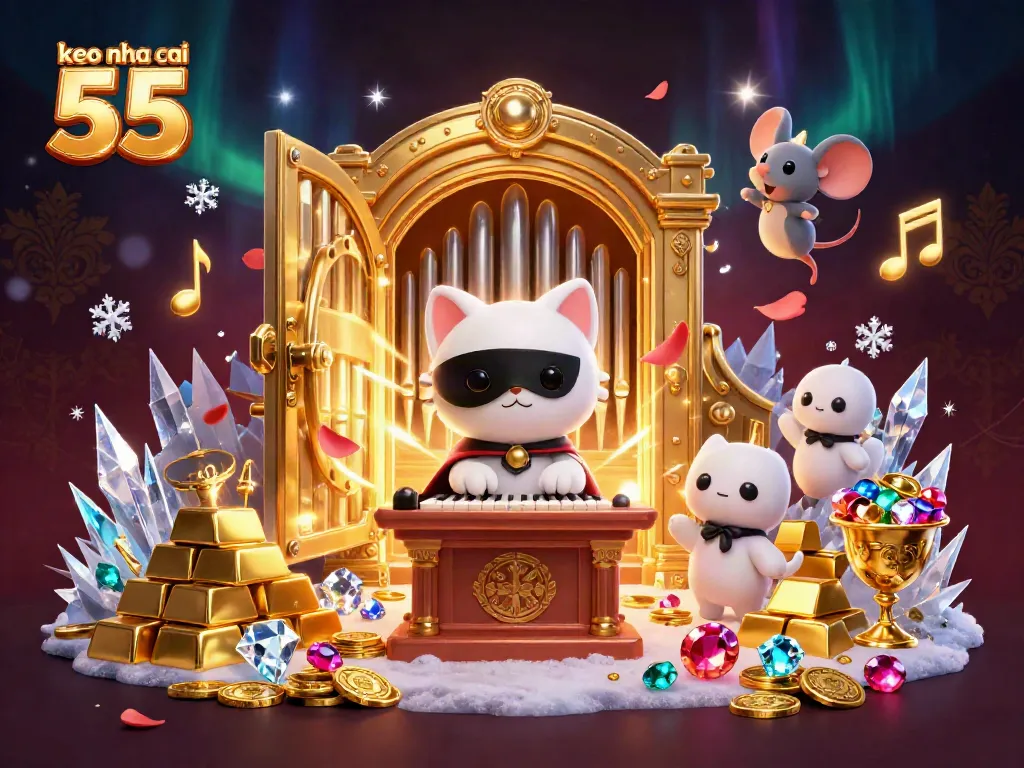 Experience exciting betting with keo nha cai 55 and casino elements in a vibrant, dynamic illustration.