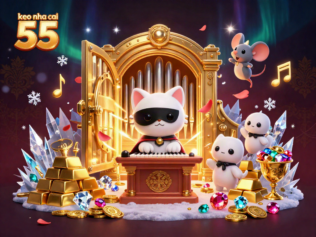 Experience exciting betting with keo nha cai 55 and casino elements in a vibrant, dynamic illustration.