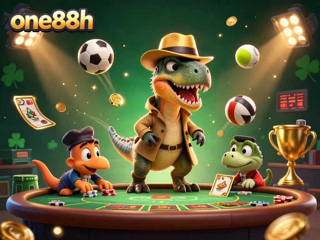 One88h players enjoy dynamic sports betting with a thrilling 3D casino scene.