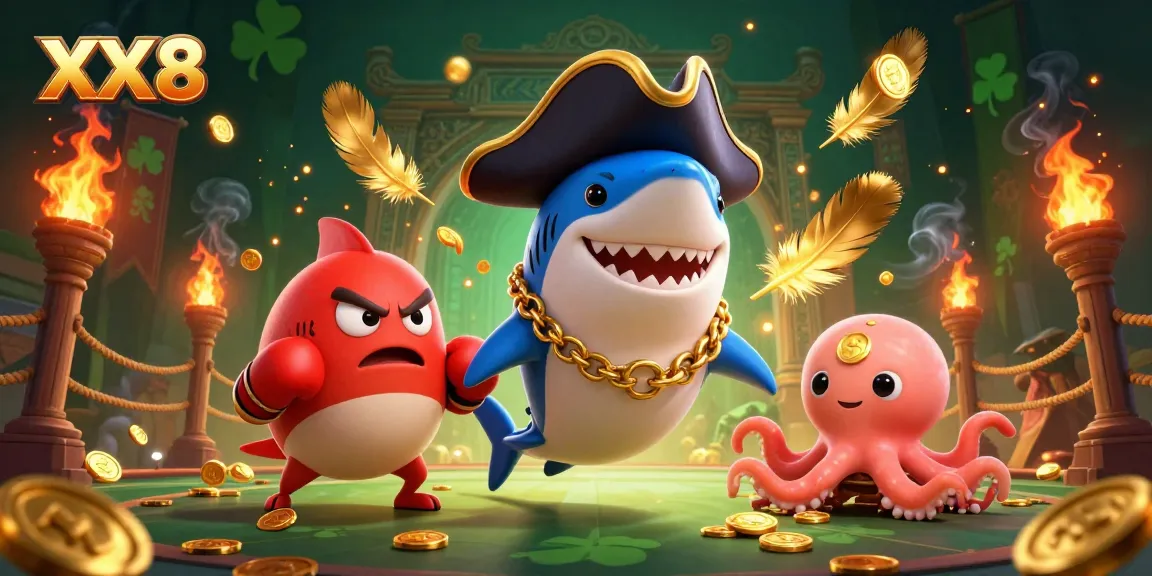 Experience thrilling gaming with XX 8, showcasing cartoon characters in an exciting casino setting.