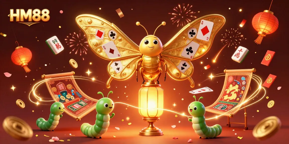 Engage in thrilling fishing games and casino excitement with HM88's vibrant dynamic illustration.
