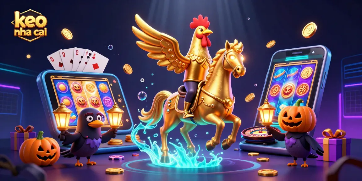Bet on keo nha cai with golden rooster celebrating casino wins in vivid 3D illustration
