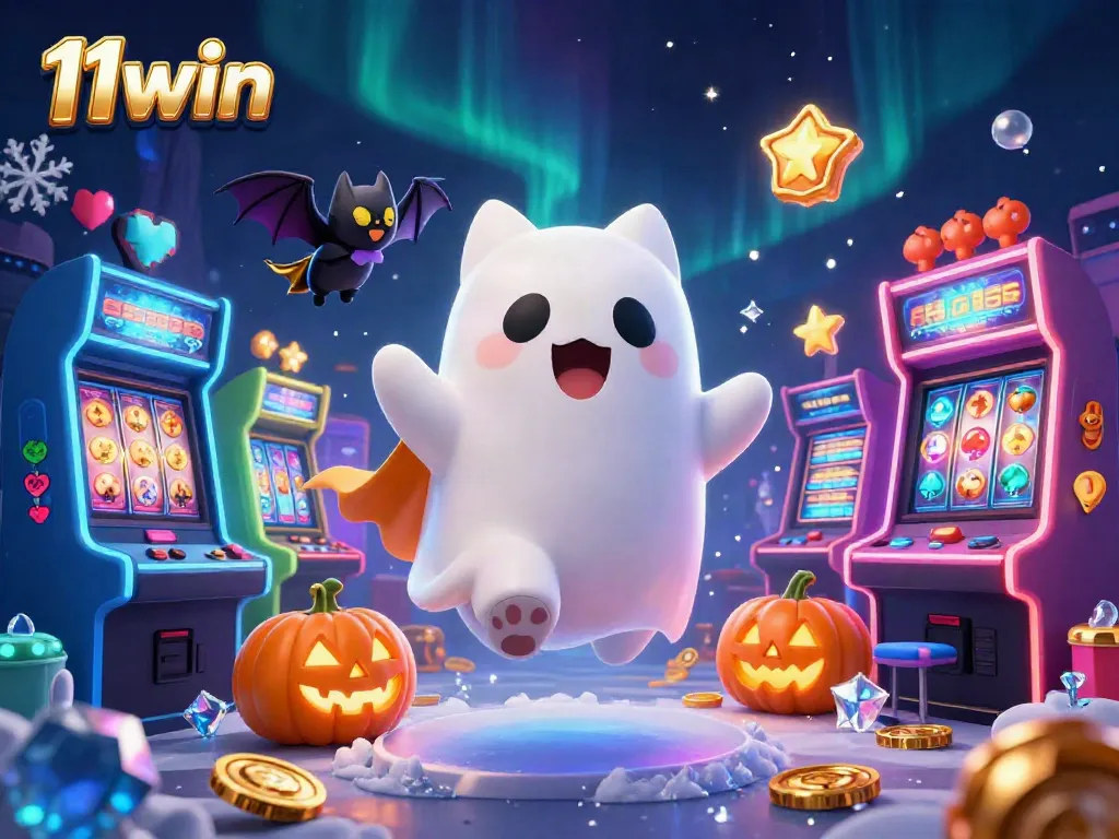 Experience thrilling action at 11win with 3D ghost cat and vibrant casino elements