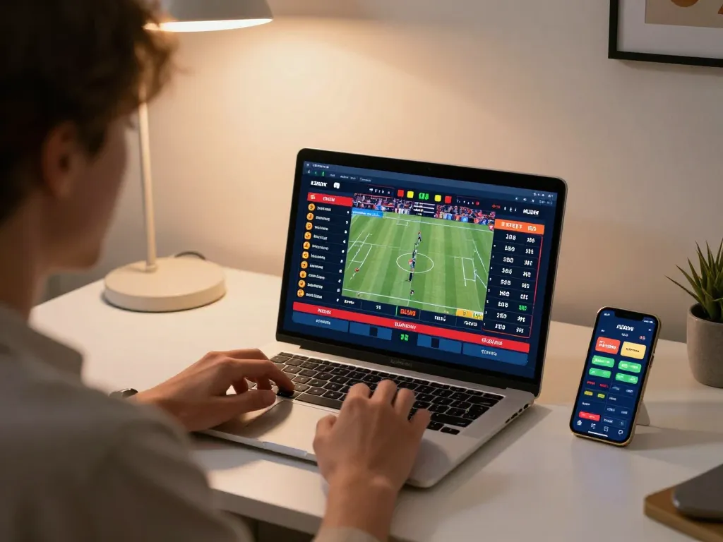 Engaging with 789win through live sports betting, showcasing excitement and strategy.
