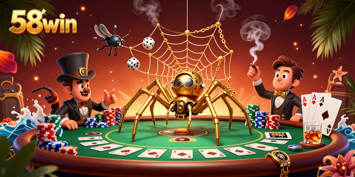 Experience exciting gameplay with 58win’s dynamic gambling scene featuring poker and dramatic characters.