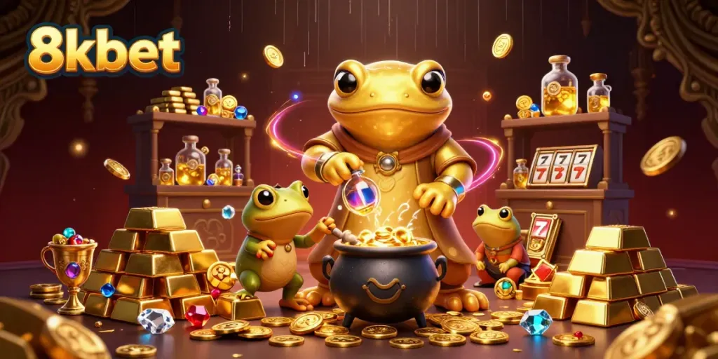 Experience the magical world of 8xbet with golden alchemists and treasures.