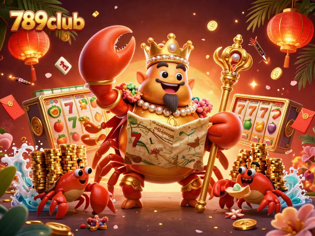 Experience thrilling gameplay at 789club with our vibrant golden crab emperor and exciting slot elements.