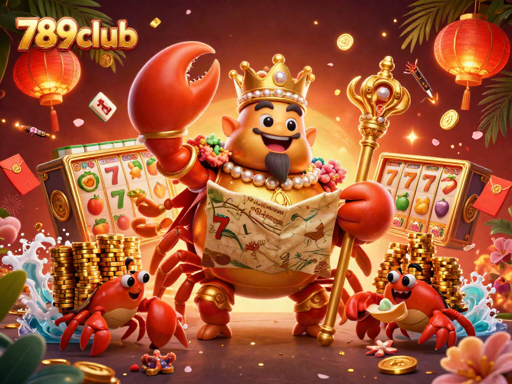 Experience thrilling gameplay at 789club with our vibrant golden crab emperor and exciting slot elements.