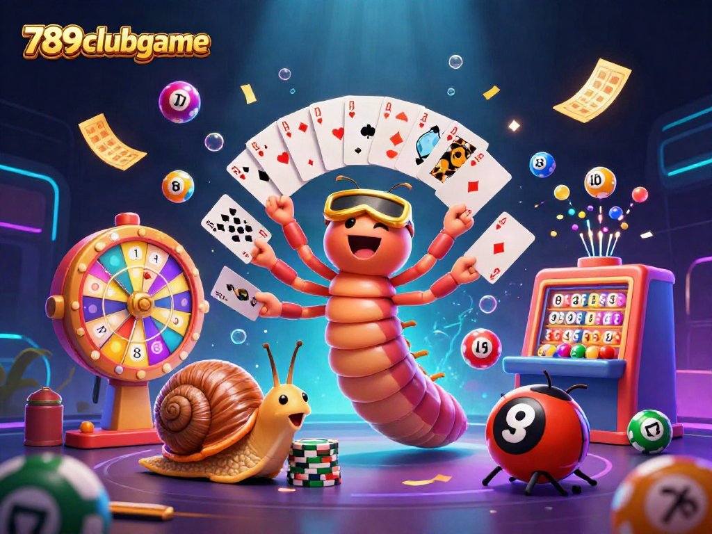 Experience the excitement at 789clubgame with a vibrant online casino illustration of lively characters and dynamic game elements.