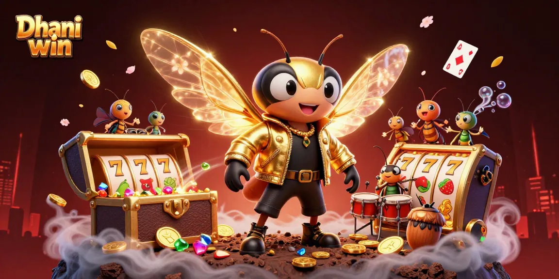 Dhani win brings excitement to gamers, featuring dynamic characters and vibrant casino elements in a thrilling scene.