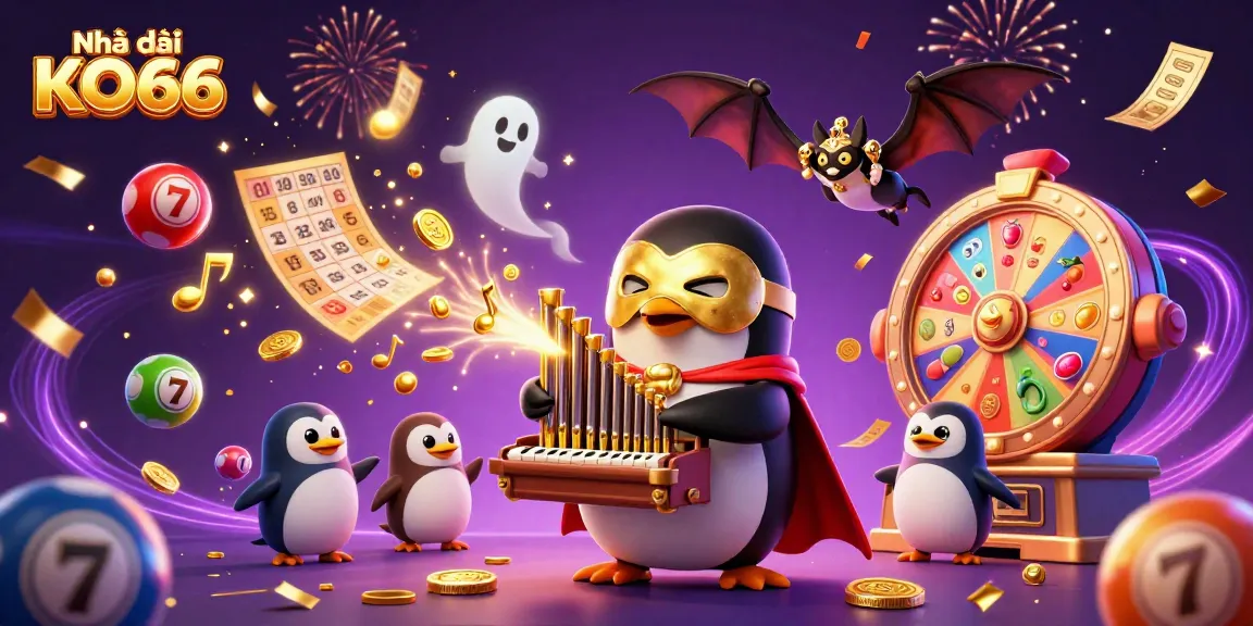 Experience thrilling excitement at Nhà cái KO66 with a vibrant 3D casino celebration scene.