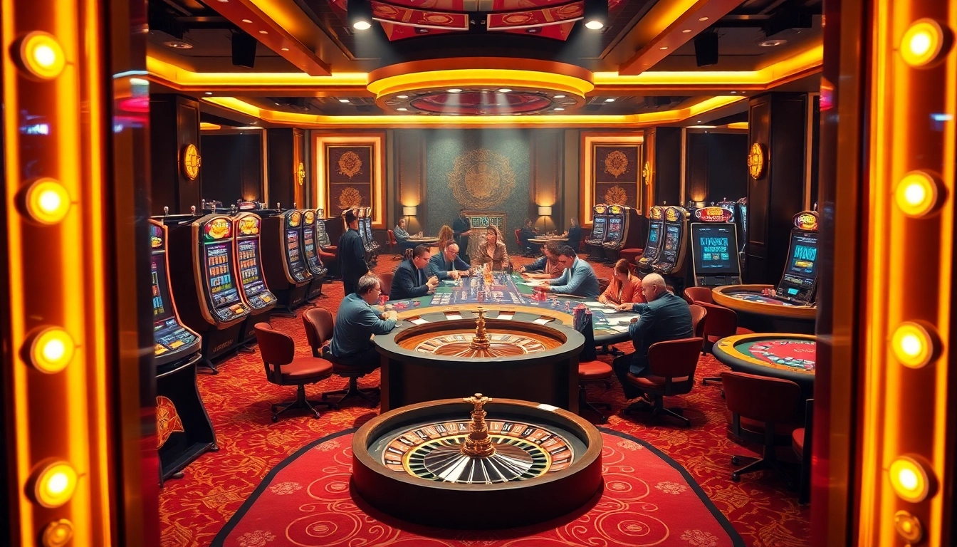 Explore the vibrant casino experience at https://bet888.solutions/ featuring thrilling slot machines and intense player action at poker tables.
