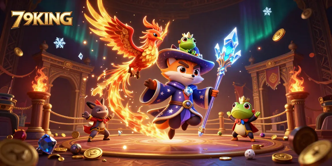 Immerse yourself in the vibrant world of 79KING with this magical casino scene featuring captivating characters.