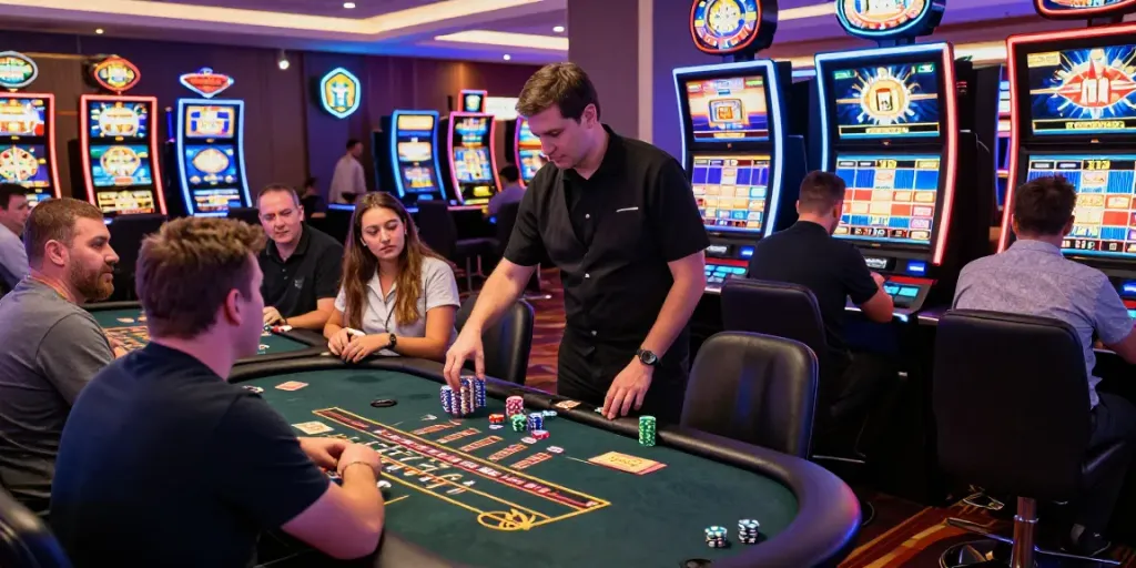 Players enjoying online casinos not on gamstop with vibrant games and engaging atmosphere.